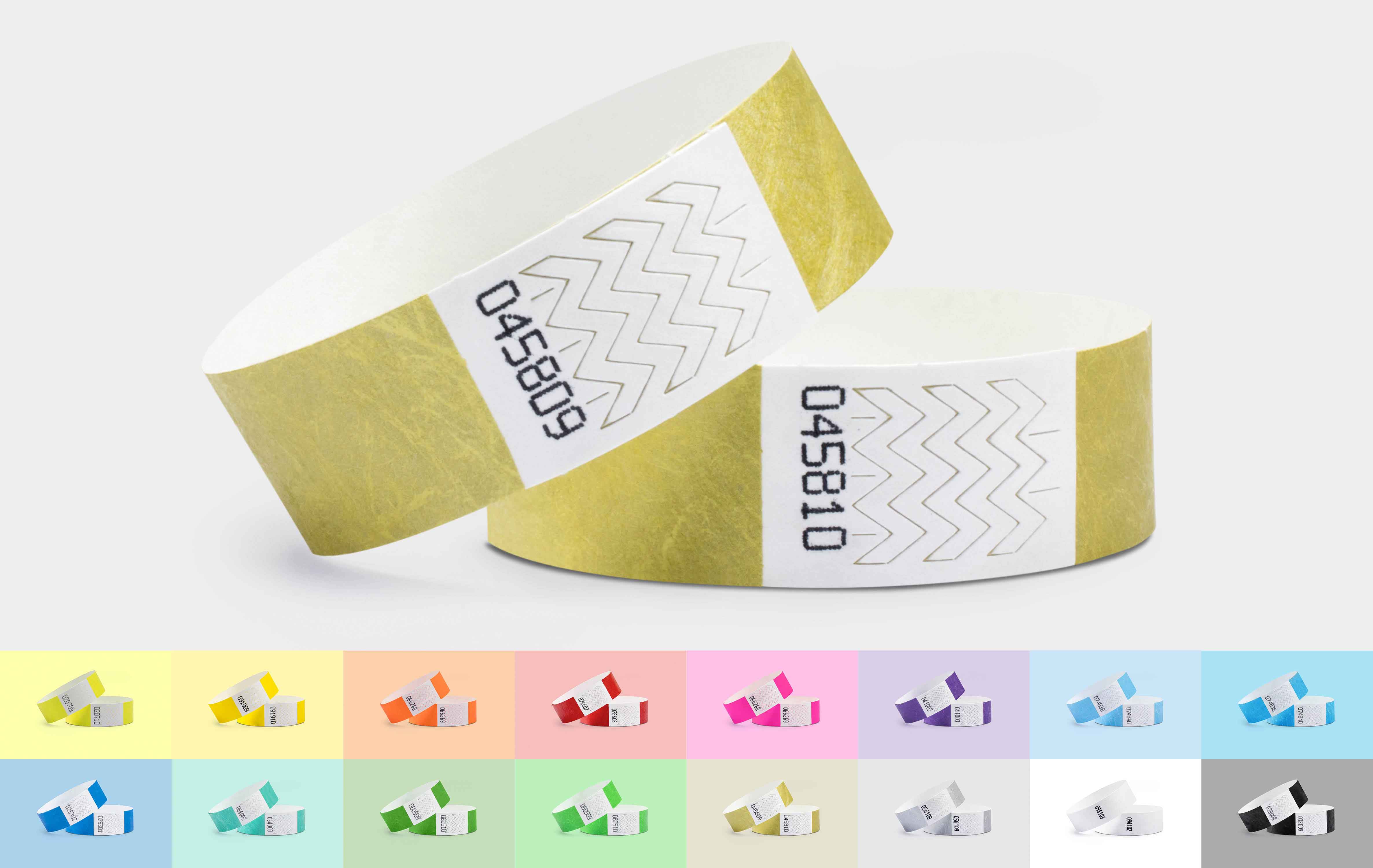 100er VPE Securebänder Tyvek® 19 mm - Gold