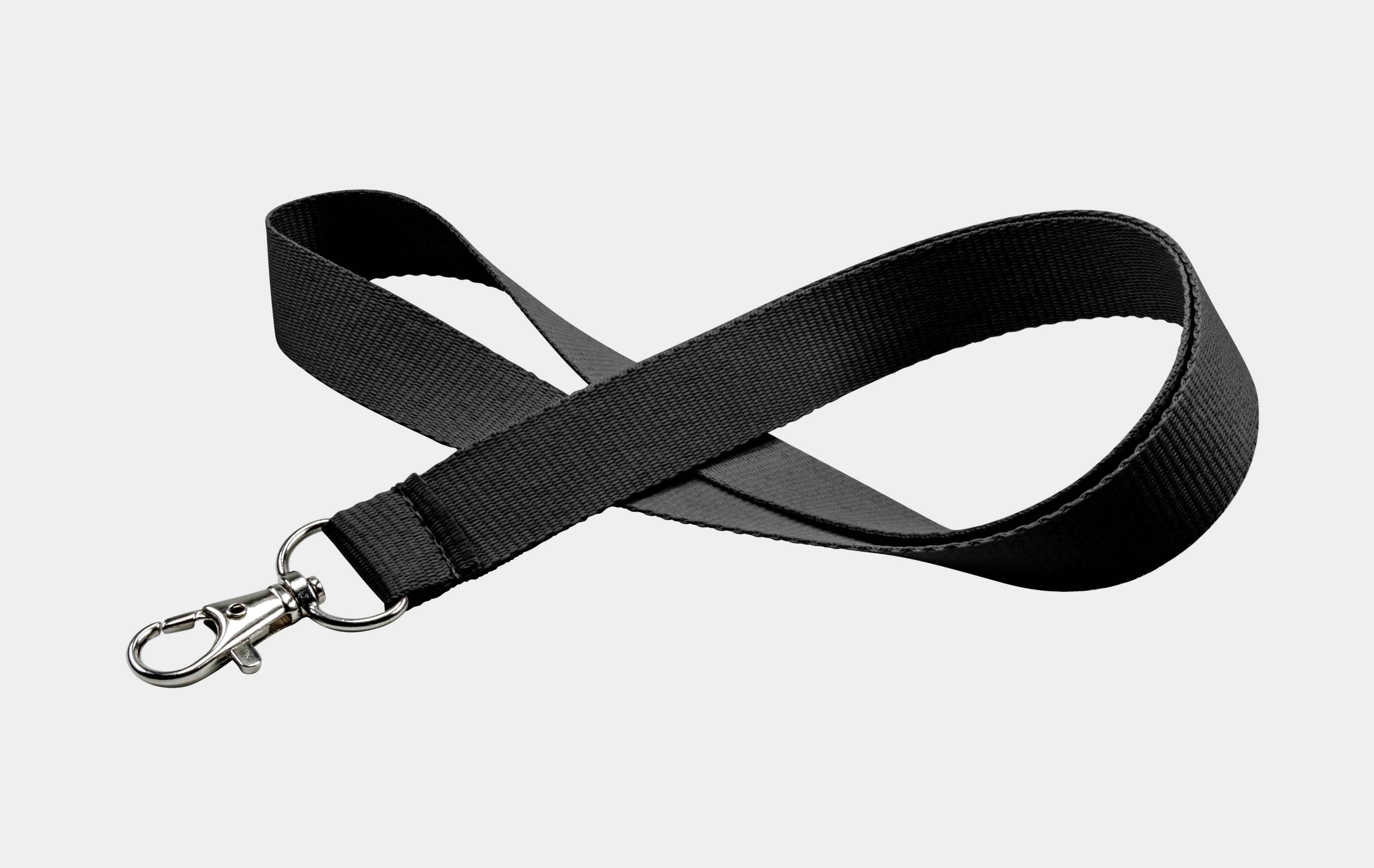 Schlüsselbänder 20 mm, easy going Haken, schwarz