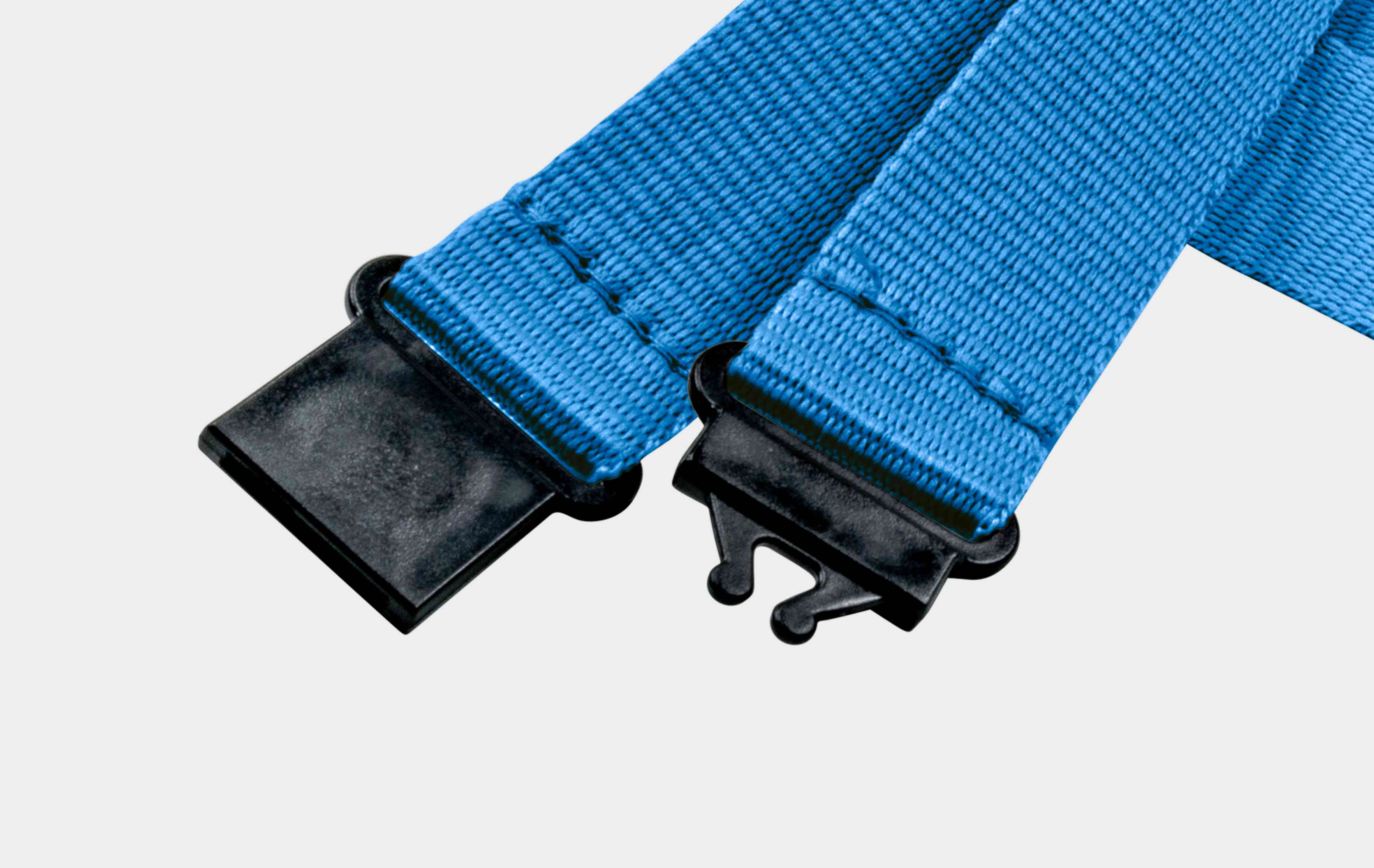 Schlüsselbänder 20 mm, 2x easy going Haken, Sicherheitsverschluss, Blau